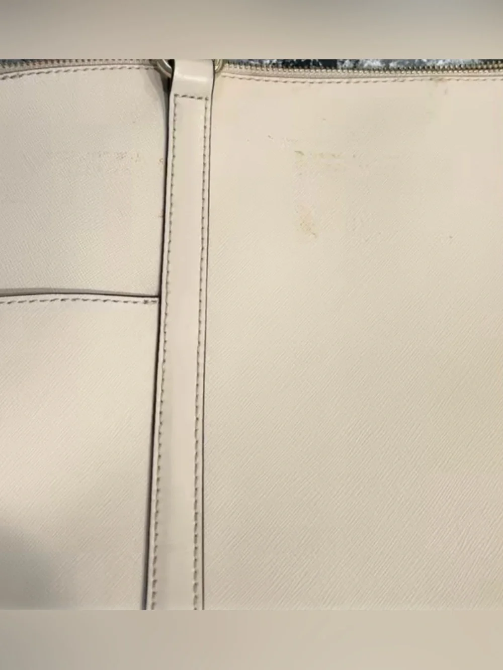 Michael Kors Medium Sullivan Top-Zip Tote – Cream Saffiano – AS IS